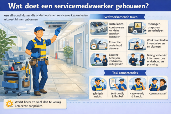 Wat doet een servicemedewerker gebouwen